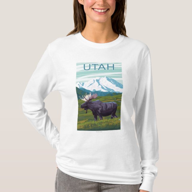 Camiseta Alces com MountainUtah (Frente)