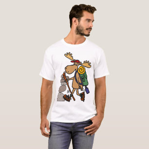Camiseta Alces engraçados que caminham com desenhos