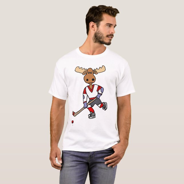 Camiseta Alces engraçados que jogam desenhos animados do (Frente Completa)
