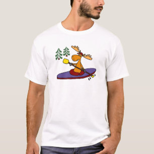 Camiseta Alces Kayaking engraçados