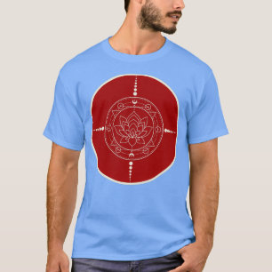 Camiseta Alchemy Design 8 Red and Dourado Circle