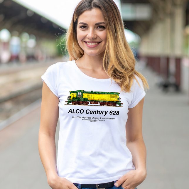 Camiseta Alco C-628 aka Alco Century 628 Locomotiva Diesel (Alco C-628 aka Alco Century 628 Diesel Locomotive. Womens Basic T-Shirt)