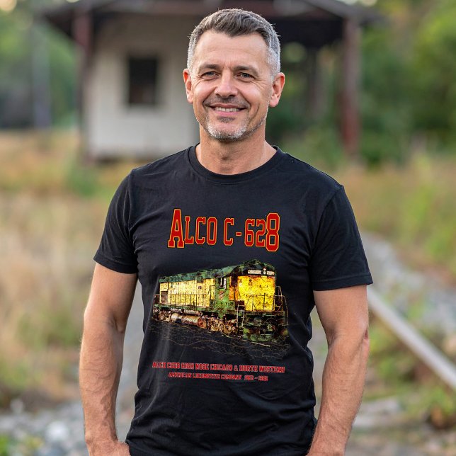 Camiseta Alco C-628 aka Alco Century 628 Locomotiva Diesel (Alco C-628 aka Alco Century 628 Diesel Locomotive. Mens Basic T-Shirt)