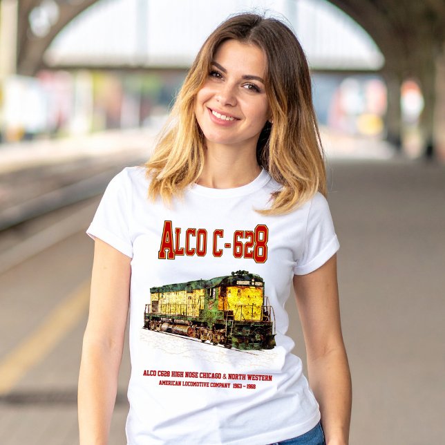 Camiseta Alco C-628 aka Alco Century 628 Locomotiva Diesel (Alco C-628 aka Alco Century 628 Diesel Locomotive. Womens Basic T-Shirt)