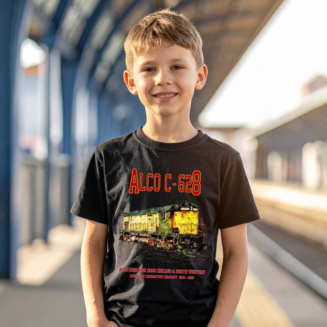 Camiseta Alco C-628 aka Alco Century 628 Locomotiva Diesel (Alco C-628 aka Alco Century 628 Diesel Locomotive. Boy Basic T-Shirt)