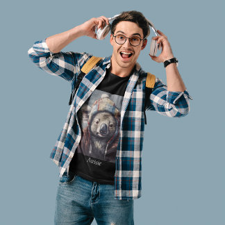Camiseta Alcoala adorável vestindo chapéu bonito personaliz
