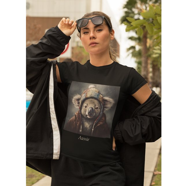 Camiseta Alcoala adorável vestindo chapéu bonito personaliz (Criador carregado)