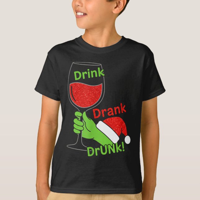 Camiseta Alcohol &amp; Tails Drink Drank Drunk! Funny Chris (Frente)