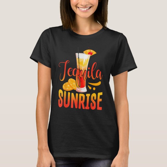 Camiseta Alcohol  Tequila Sunrise Cocktail Adult Holiday (Frente)