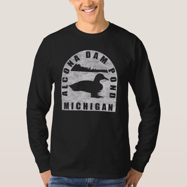 Camiseta Alcona Dam Pond Loon Michigan (Frente)