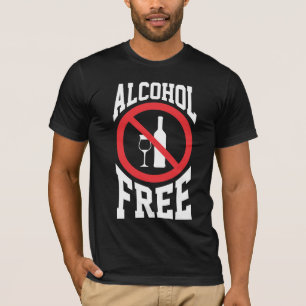 Camiseta Álcool Anti-Álcool Livre Sóbrio não bebedor