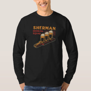 Camiseta Álcool de Beer Tx Beer Bebendo Esquadrão Sherman