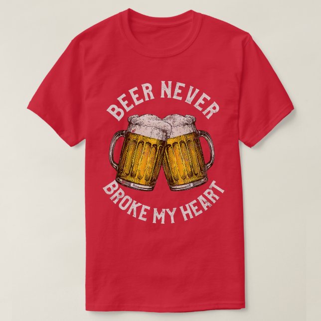 Camiseta Álcool Engraçado Presente Cerveja Nunca Quebrou Me (Frente do Design)