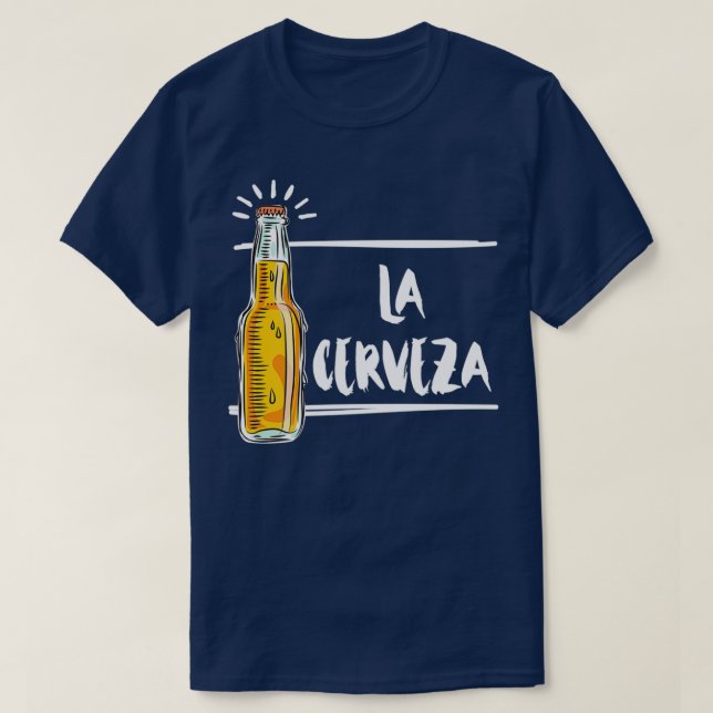 Camiseta Álcool La Cerveza Beer Men Mulheres Adultos Dão pr (Frente do Design)