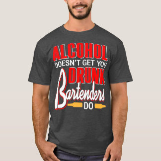 Camiseta Álcool não lhe dá bebado Barman