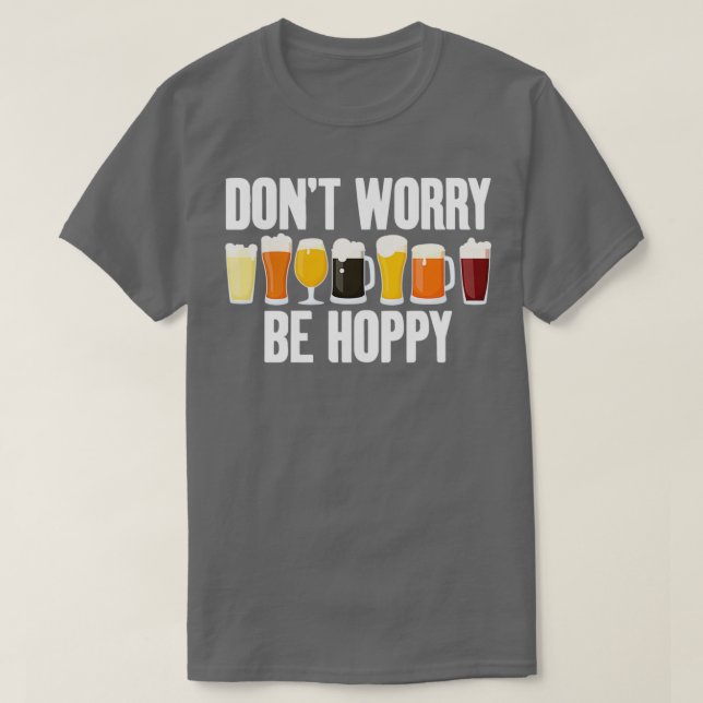 Camiseta Álcool Não se Preocupe Seja Feliz Gif Divertido Ho (Frente do Design)
