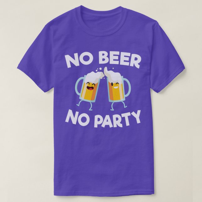 Camiseta Álcool No Beer No Party Alcooly Bebado Funny des (Frente do Design)