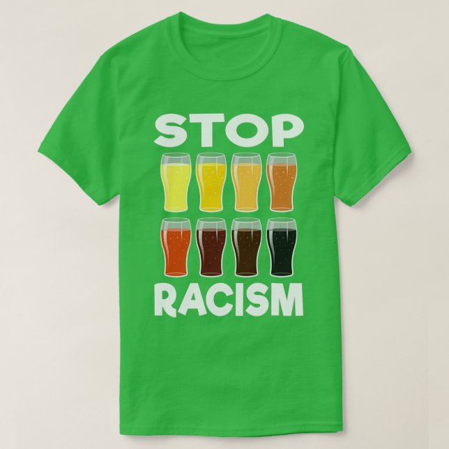 Camiseta Álcool Para o Racismo Cerveja Alcoólatras Homens M (Frente do Design)