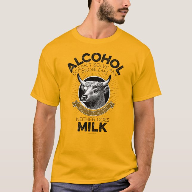 Camiseta Álcool vs. Leite (Frente)