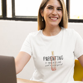 Camiseta Aldeia de Parentalidade engraçada e citação de vin