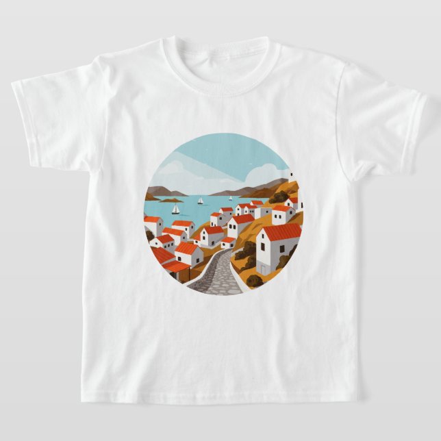 Camiseta aldeia grega (Postura )