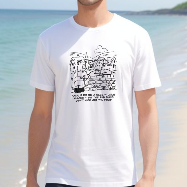 Camiseta Aldeia sonolenta por causa da discoteca de pub tar (Criador carregado)