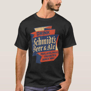 Camiseta Ale e Cerveja Desbotada da Vintage Schmidt