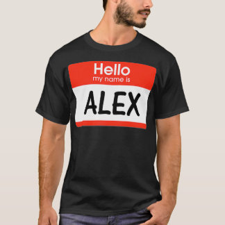 Camiseta Ale Nome de etiqueta Red White Olá Meu Nome É Stic