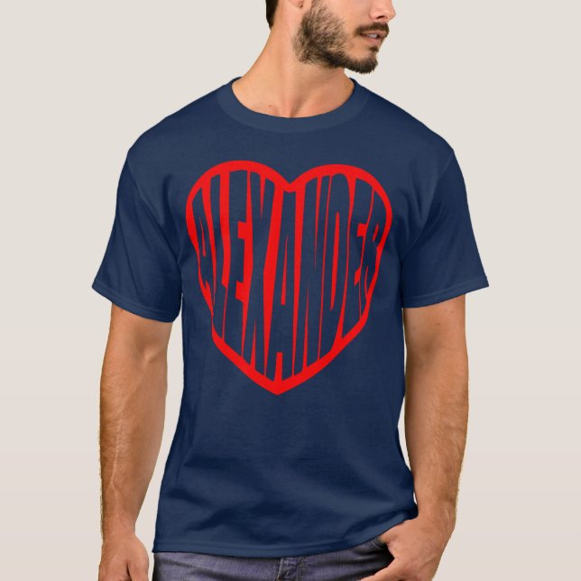 Camiseta Aleander no meu Coração retro (Frente)