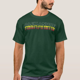 Camiseta Aleandre Primeiro Nome Engraçado Vintage Pôr do So