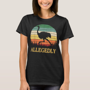 Camiseta Alegadamente Ostrich Vintage Retro Funny Ostrich L