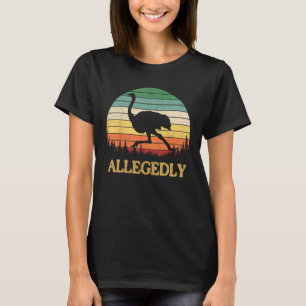 Camiseta Alegadamente Ostrich Vintage Retro Funny Ostrich L