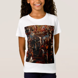 Camiseta Alegoria de crucificação com Santos jesuítas