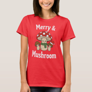 Camiseta Alegre & Cogumelo, Cogumelos Natalinos Fofos
