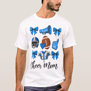 Camiseta Alegre Mãe Azul Mulheres Liderança Pé Coquette
