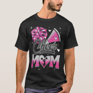 Camiseta Alegre Mãe Rosa Cheerleading Pé Para Mulheres Gráf