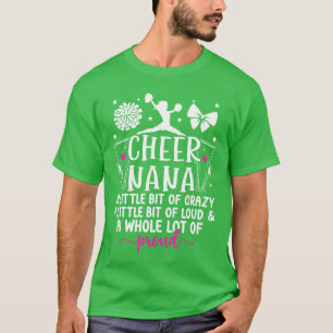 Camiseta Alegre Nana Avó Orgulhosa Nana De Uma Cheerleader