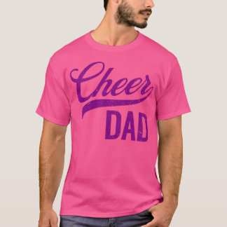 Camiseta Alegre Pai Roxo Cheerleading Pais Combinando