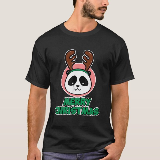 Camiseta Alegre Para Fãs de Panda Panda (Frente)
