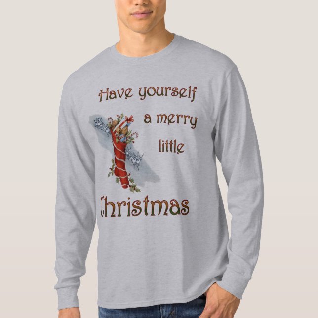 Camiseta Alegre pouca meia do Natal (Frente)