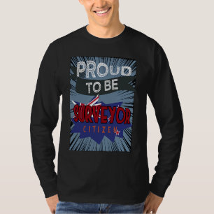 Camiseta Alegre topógrafo cidadão Profissão carreira trabal