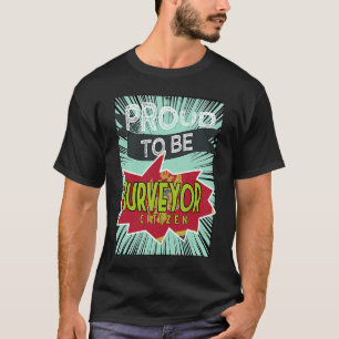 Camiseta Alegre topógrafo cidadão Profissão carreira trabal