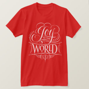 Camiseta Alegria ao Mundo - Caligrafia religiosa no Natal