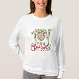Camiseta Alegria ao mundo com natividade do vitral
