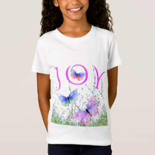 Camiseta Alegria - Borboletas Coloridas Voando Camisa-T - P