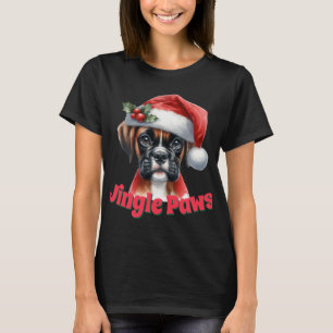 Camiseta Alegria Cachorro Jingle Paws E Boxer 