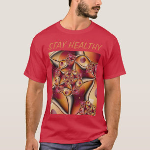 Camiseta Alegria Colorida Abstrata Vermelho Laranja Fantasi