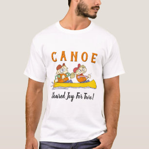 Camiseta Alegria compartilhada canoa para os desenhos
