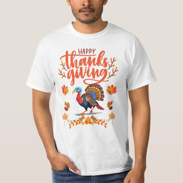 Camiseta Alegria de Ação de Graças Festiva - Uma Celebração (Frente)