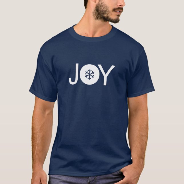 Camiseta Alegria de Natal Azul (Frente)